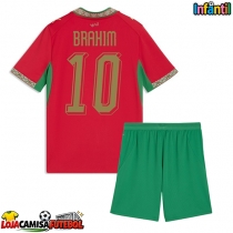 Camisa de Futebol Marrocos Brahim Diaz #10 Equipamento Principal Infantil Mundo 2026 Manga Curta (+ Calças curtas)